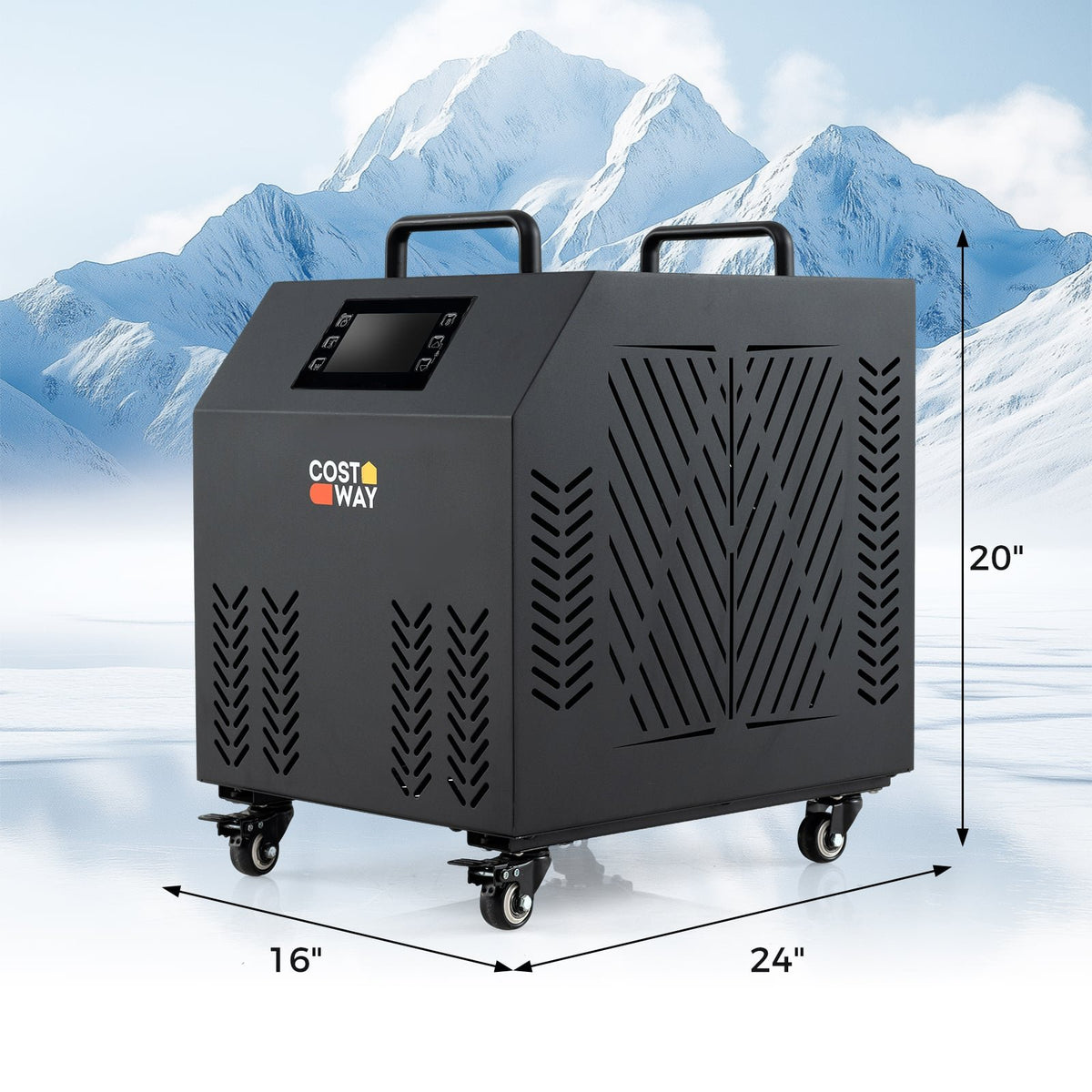 4/5 HP Ice Bath Water Chiller for Cold Plunge Tubs with Compressor-Black view 2