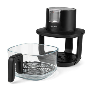 4.5L Glass Air Fryer with Steam Frying Mode-Black view 6