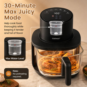 4.5L Glass Air Fryer with Steam Frying Mode-Black view 8
