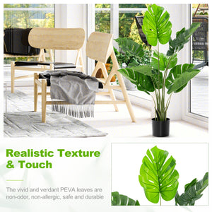 4 Feet Artificial Monstera Deliciosa Tree with 10 Leaves of Different Sizes view 4