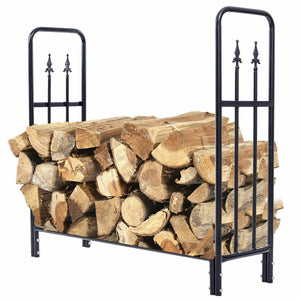 4 Feet Outdoor Heavy Duty Steel Firewood Wood Storage Rack view 4