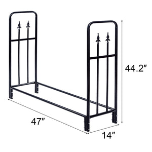 4 Feet Outdoor Heavy Duty Steel Firewood Wood Storage Rack view 5