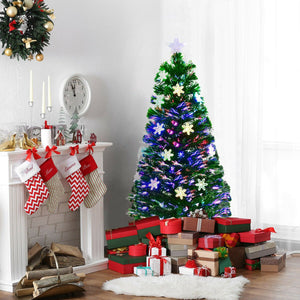 4 / 5 / 6 Feet LED Optic Artificial Christmas Tree with Snowflakes view 6