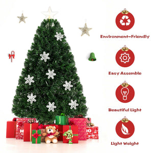 4 / 5 / 6 Feet LED Optic Artificial Christmas Tree with Snowflakes view 8