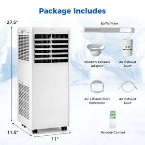 4-in-1 8000 BTU Portable Air Conditioner with Fan and Dehumidifier view 5