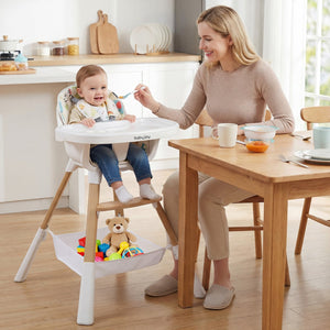 4 in 1 High Chair for Babies Convertible Toddler Highchair-Multicolor view 2