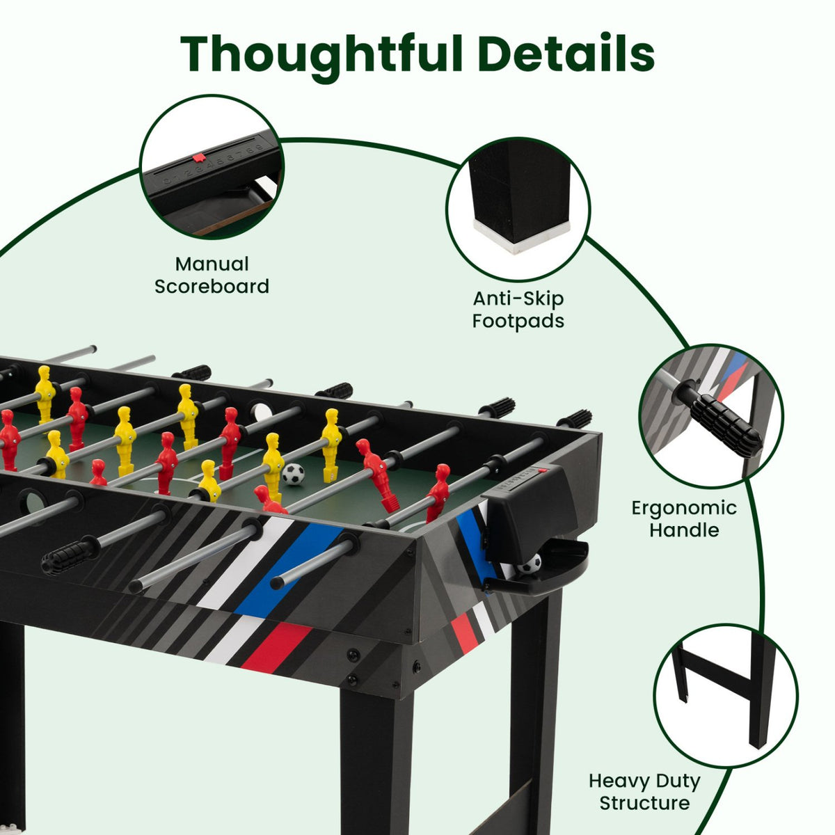 4-in-1 Multi Game Table with Pool Billiards view 7