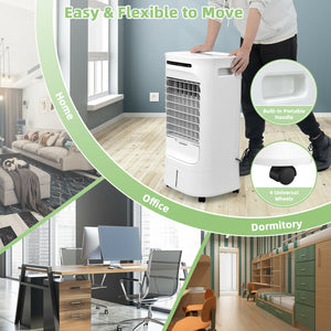 4-in-1 Portable Evaporative Air Cooler with Timer and 3 Modes-White view 9