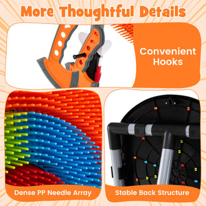 4 in 1 Throwing Target Set Kids Throwing Game with Bristle Target and 3 Throwing axes view 9