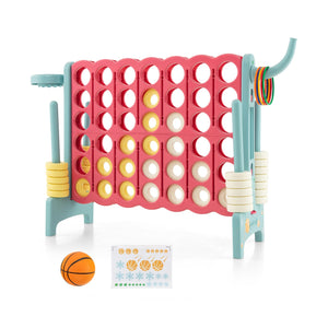 4-in-a-Row Connect Game with Basketball Hoop and Toss Ring-Blue view 3