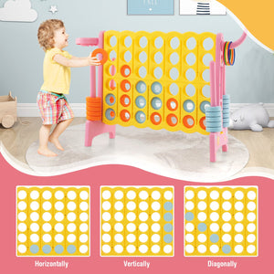 4-in-a-Row Connect Game with Basketball Hoop and Toss Ring-Pink view 4
