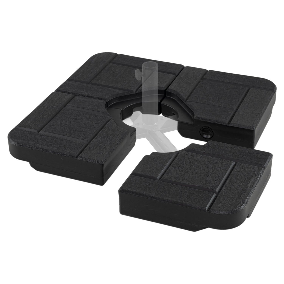 4-Piece 188 LBS Cantilever Offset Patio Umbrella Base-Black