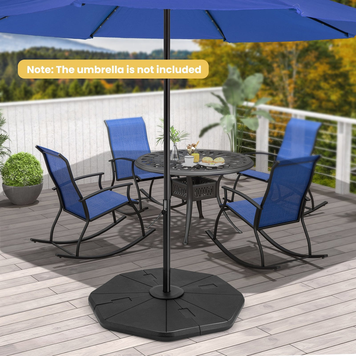 4-Piece Fillable Umbrella Base Stand for Garden Yard Poolside view 2