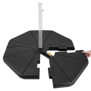 4-Piece Fillable Umbrella Base Stand for Garden Yard Poolside view 4