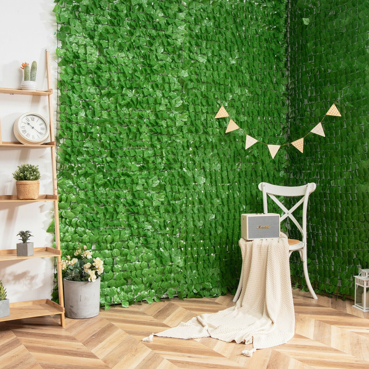 4 Pieces 118 x 39 Inch Artificial Ivy Privacy Fence for Fence and Vine Decor view 2