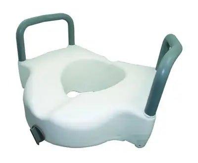 4" Raised Toilet Seat with Arms, Single Clamp