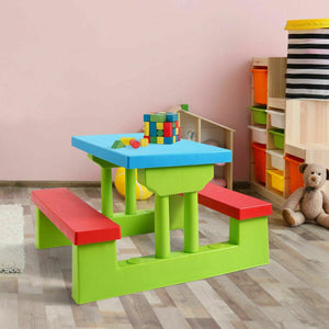 Kids Picnic Folding Table and Bench with Umbrella view 3