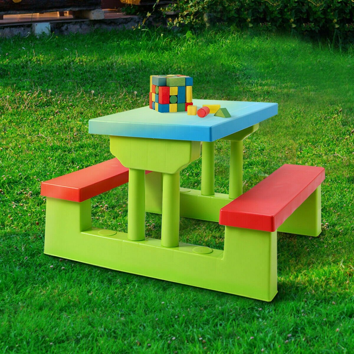 Kids Picnic Folding Table and Bench with Umbrella view 5