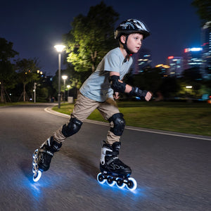 4 Sizes Adjustable Blade Roller with Light-up Wheels for Youth-Black view 3