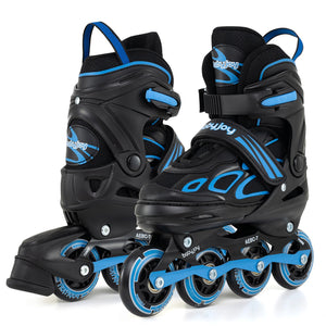 4 Sizes Adjustable Blade Roller with Light-up Wheels for Youth-Blue view 4
