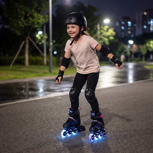 4 Sizes Adjustable Blade Roller with Light-up Wheels for Youth-Purple view 3