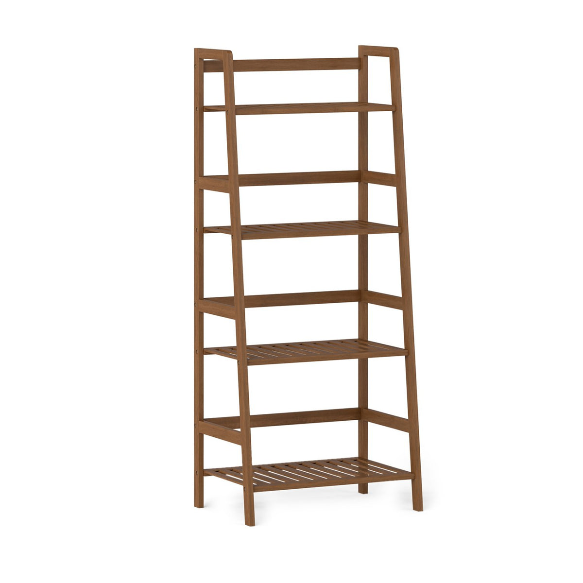 4-Tier Bamboo Plant Rack with Guardrails Stable and Space-Saving-Walnut view 4