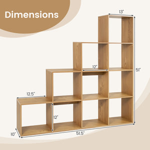 4-Tier Bookshelf with 2 Anti-Tipping Kits for Home Office-Natrual view 5