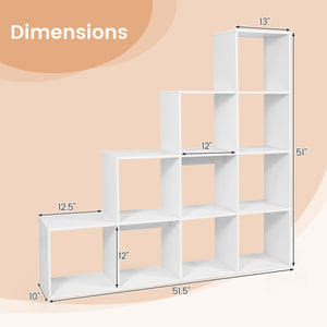 4-Tier Bookshelf with 2 Anti-Tipping Kits for Home Office-White view 5