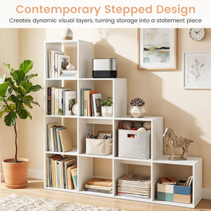 4-Tier Bookshelf with 2 Anti-Tipping Kits for Home Office-White view 9