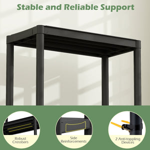 4-Tier Heavy-Duty Plastic Storage Shelves Freestanding Garage Shelving Unit view 7