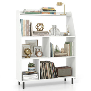 4-Tier Open Modern Bookcase with 2 Anti-Tipping Kits-White view 4
