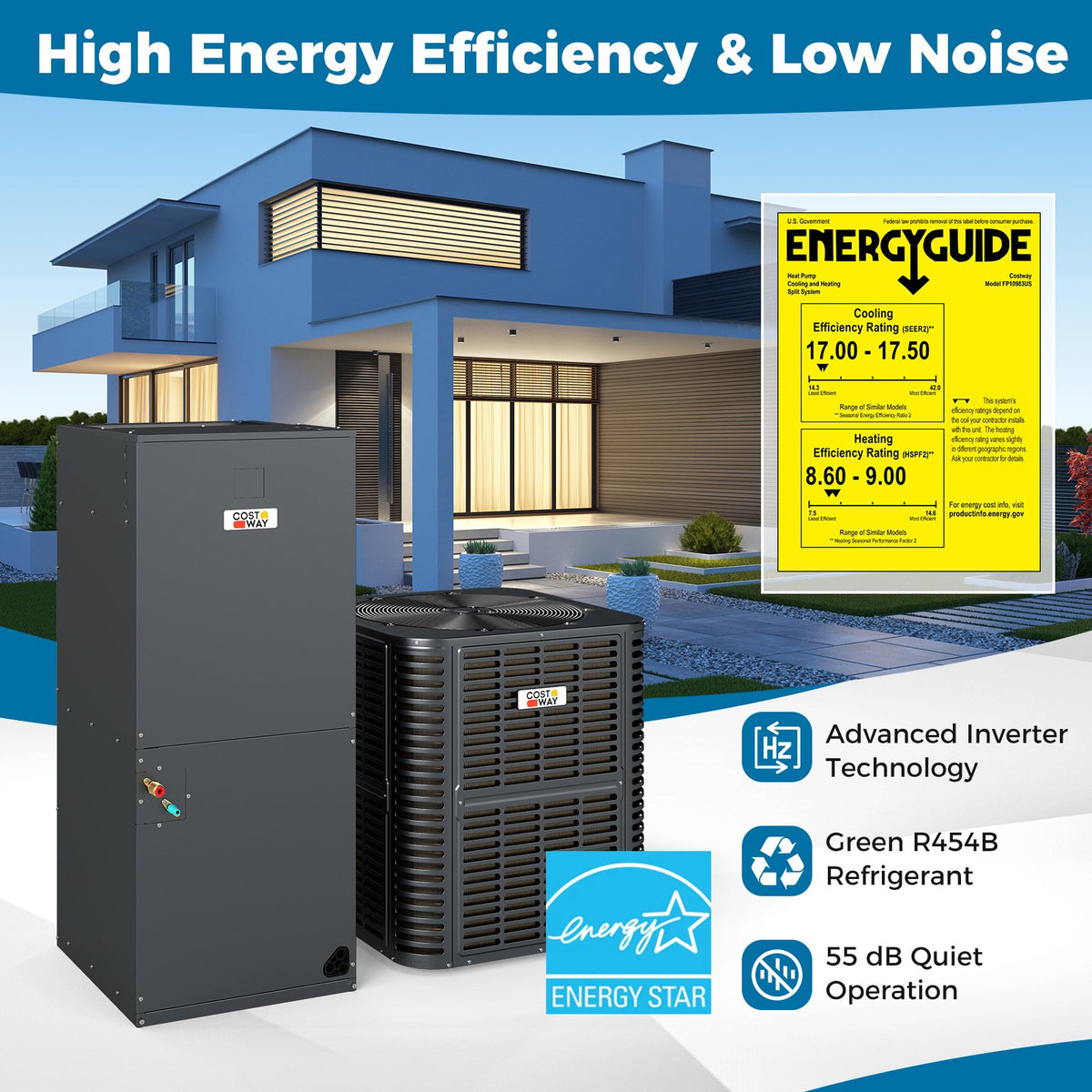 4 to 5 Ton 17-17.5 SEER2 Ultra-Low Temperature​ Heat Pump System (Operates down to -20℃) view 3