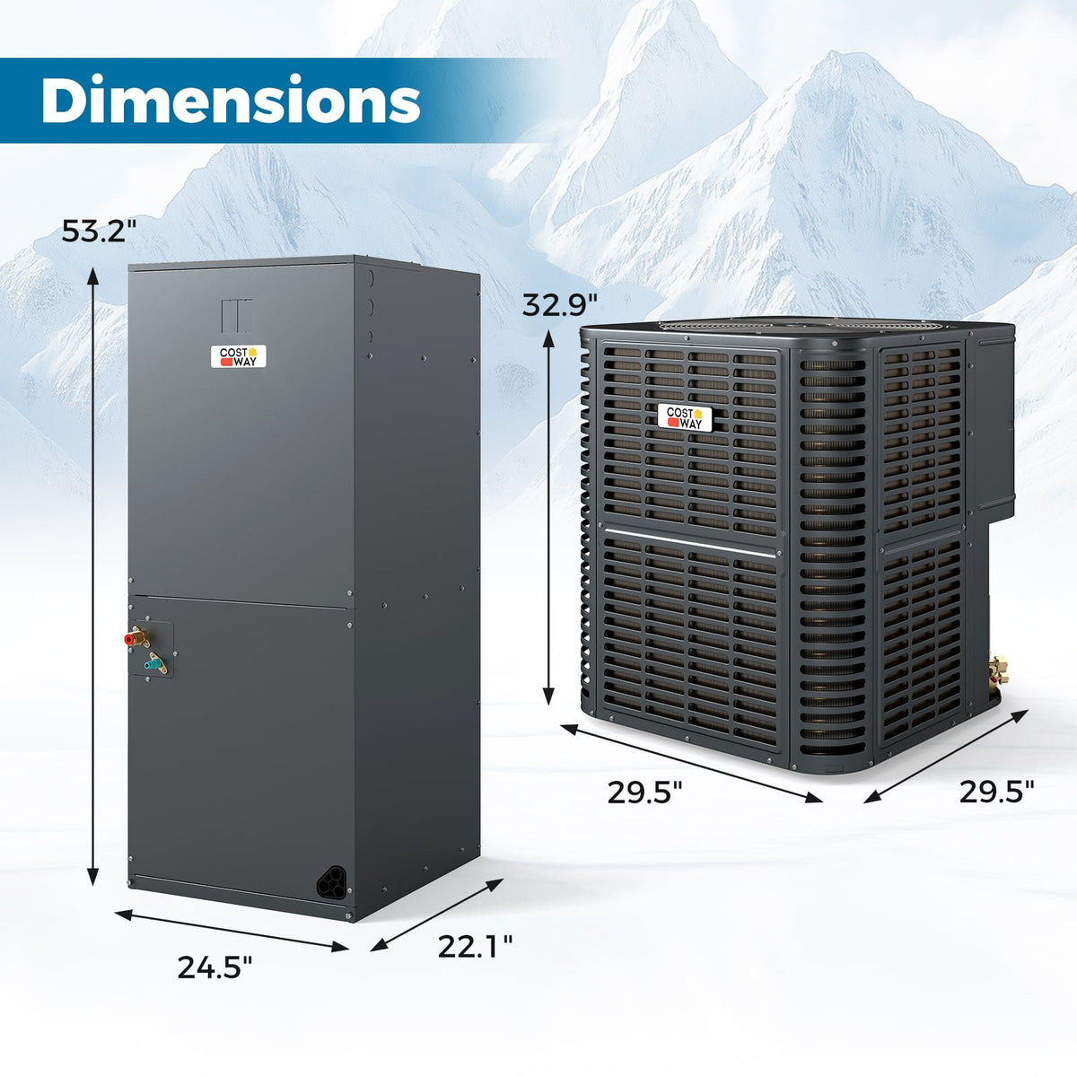 4 to 5 Ton 17-17.5 SEER2 Ultra-Low Temperature​ Heat Pump System (Operates down to -20℃) view 4