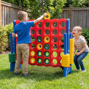 4-to-Score Giant Game Set with Net Storage-Blue view 3