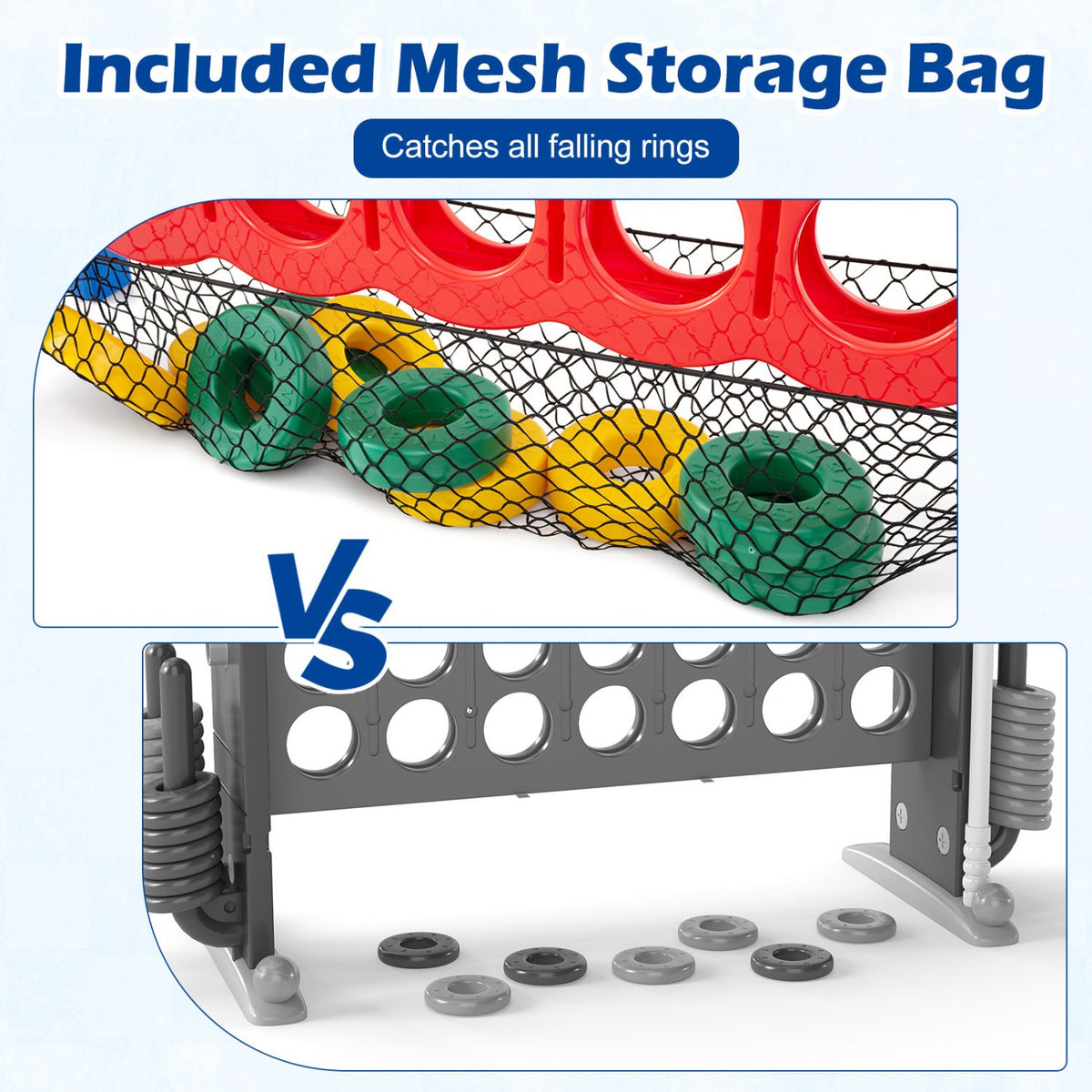 4-to-Score Giant Game Set with Net Storage-Blue view 7