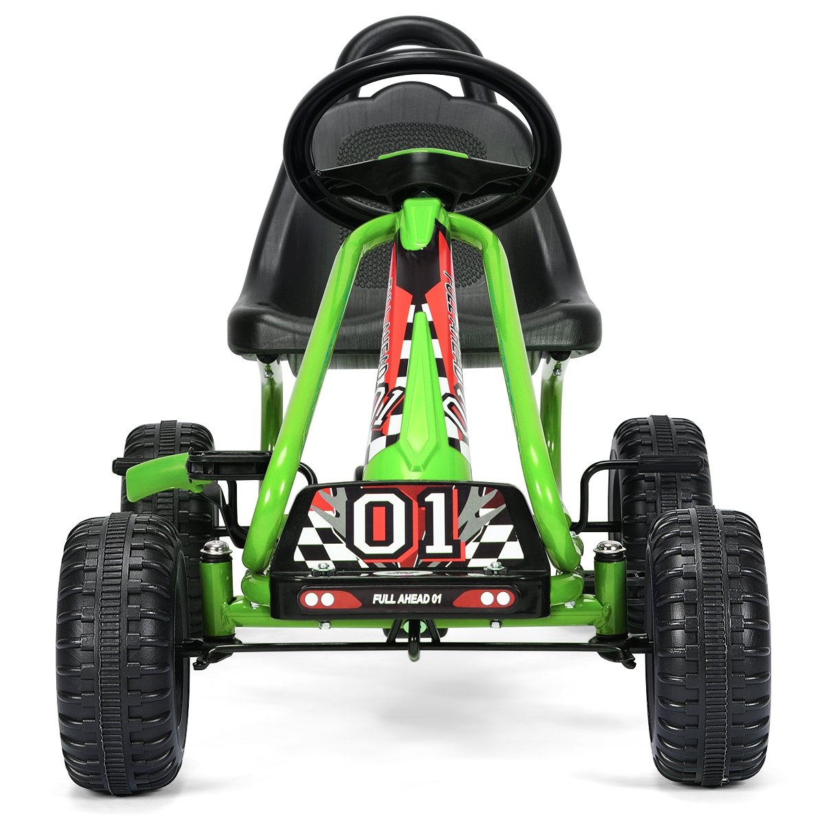 4 Wheel Pedal Powered Ride On with Adjustable Seat-Green view 8