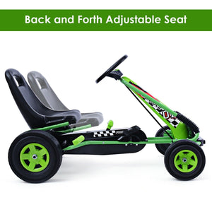 4 Wheels Kids Ride On Pedal Powered Bike Go Kart Racer Car Outdoor Play Toy-Green view 7