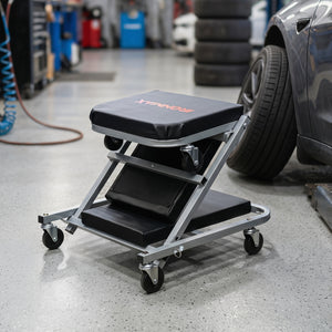 40 inches 2-in-1 Mechanic Creeper & Z-Seat with 6 Swivel CastersBlack view 3