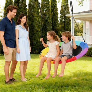 40 Inch Flying Saucer Tree Swing Outdoor Play for Kids view 2