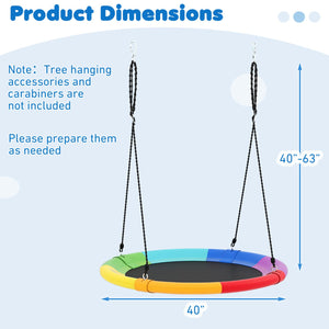 40 Inch Flying Saucer Tree Swing Outdoor Play for Kids view 5