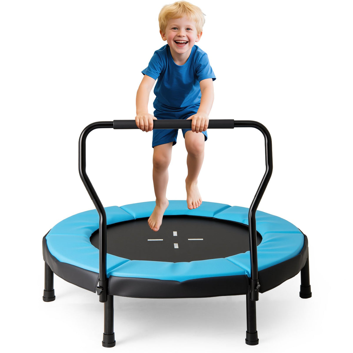 40 Inch Trampoline for Kids Indoor Outdoor Fitness Trampoline-Blue
