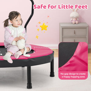 40 Inch Trampoline for Kids Indoor Outdoor Fitness Trampoline-Pink view 8