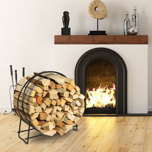 40-inch Tubular Steel Firewood Storage Rack view 2