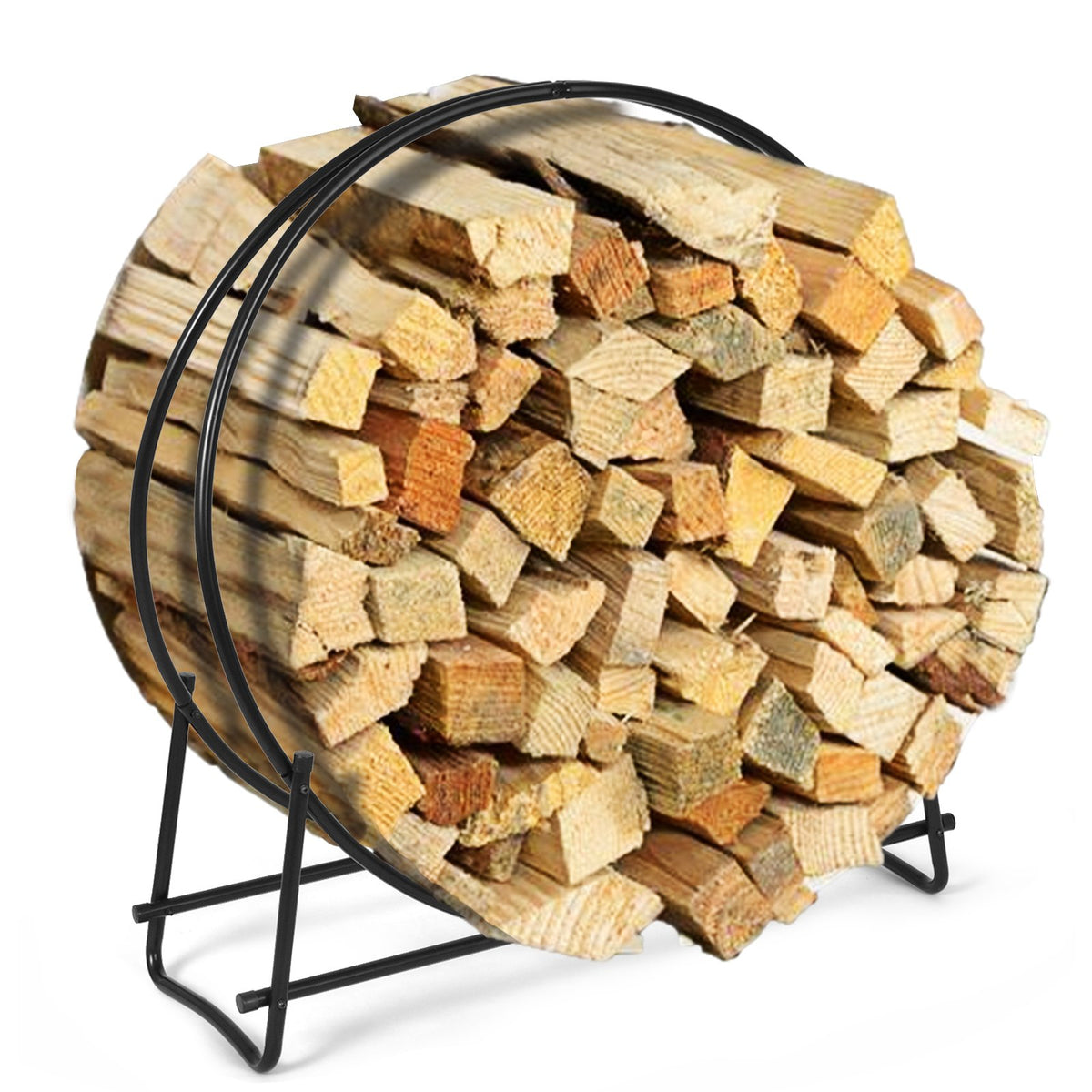 40-inch Tubular Steel Firewood Storage Rack view 4