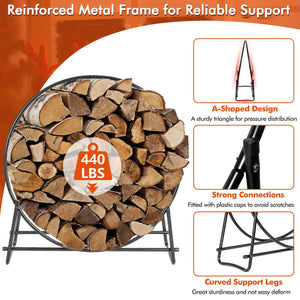 40-inch Tubular Steel Firewood Storage Rack view 8