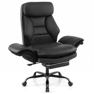 400 LBS Ergonomic Big and Tall Office Chair with Faux Leather-Black