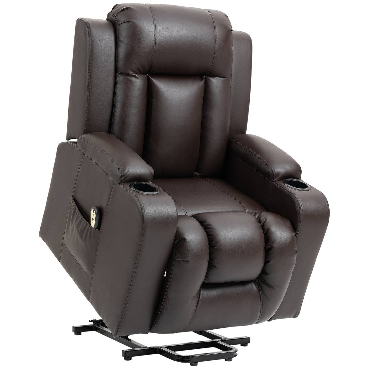 Power Lift Recliner Chair for Elderly, PU Leather Electric Recliner Chair with Footrest, Remote Control – view 8