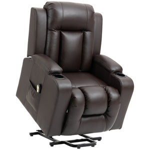 Power Lift Recliner Chair for Elderly, PU Leather Electric Recliner Chair with Footrest, Remote Control – view 8