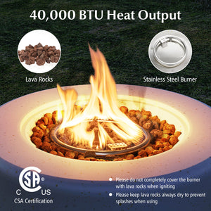 40 000 BTU Fire Pit Table Set with Hideaway Tank Holder view 8