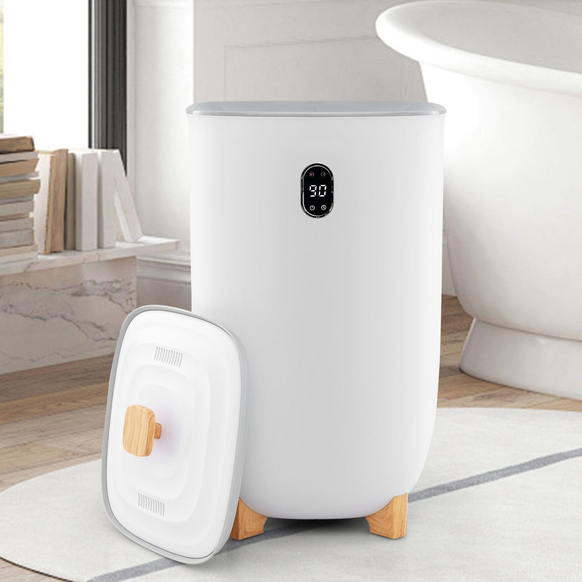 40L Towel Warmer Luxury Hot Towel Bucket with 2 Heating Temperatures-White view 2